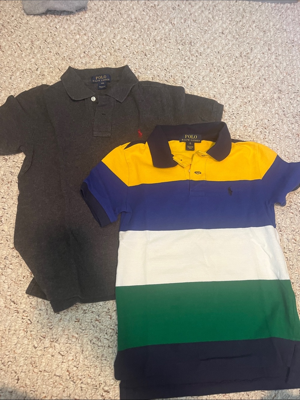 Polo by Ralph Lauren Boys Colorblock Polo - Yellow/Blue/White/Green